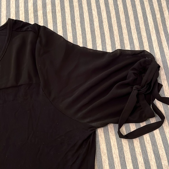 Lane Bryant Black short-sleeved blouse 22/24 - Picture 4 of 8